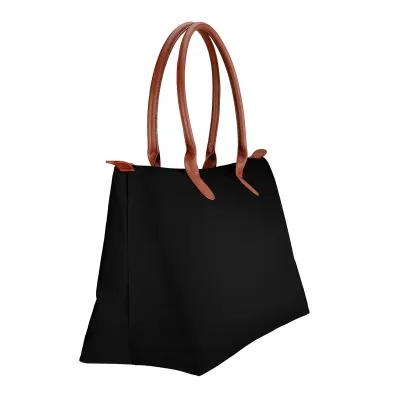 Custom Tote Bag Twill Polyester with Leatherette Accents - 22 x 12 in - product view 4