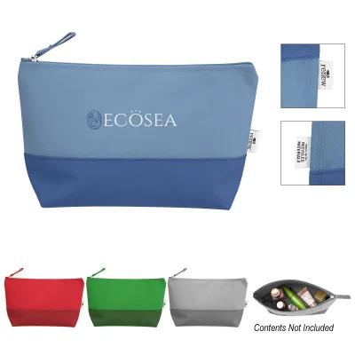 Pouch Zippered rPET Recycled Polyester - 9 x 5 x 3 in