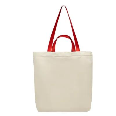 Custom Tote Bag Polyester with Shiny Webbing - 17¾ x 14¾ in - product view 3