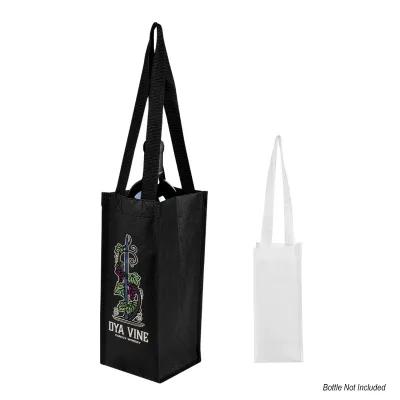 Custom Wine Tote Bag rPET Non-Woven Recycled - 5 x 12 in