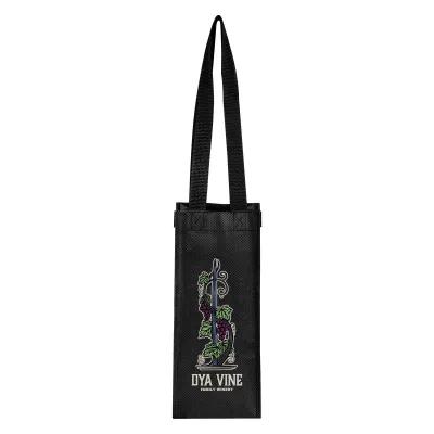 Custom Wine Tote Bag rPET Non-Woven Recycled - 5 x 12 in - product view 1