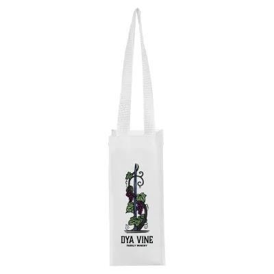 Custom Wine Tote Bag rPET Non-Woven Recycled - 5 x 12 in - product view 5