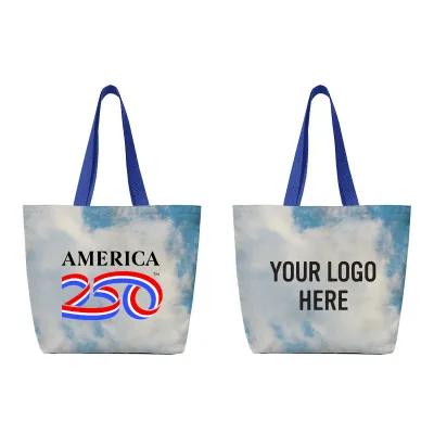 America250 Custom Tote Bag 14oz Recycled Canvas - 18 x 15 in