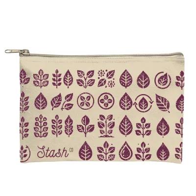 Zippered Pouch 14oz Recycled Cotton Canvas - 8 x 5 in
