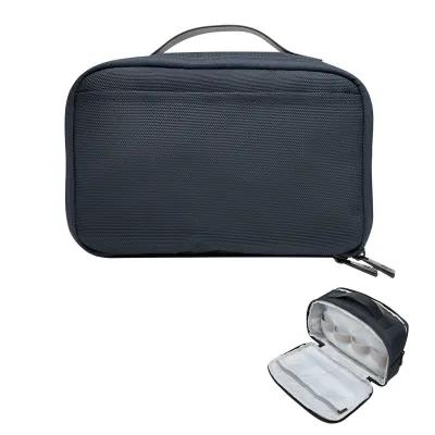Travel Pouch rPET Material with Leather Accents - 8.5 x 5.5 in - product view 4