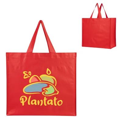 Custom Tote Bag Recycled Non-Woven Shopper - 17.75 x 15.75 in - product view 17