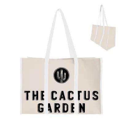 Custom Tote Bag Recycled Canvas Wrap Around - 19 x 13 in