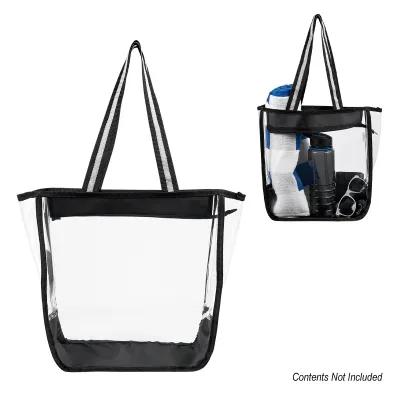 Custom Tote Bag EVA Clear Zippered Stowe - 12 x 13 x 5.5 in - product view 2