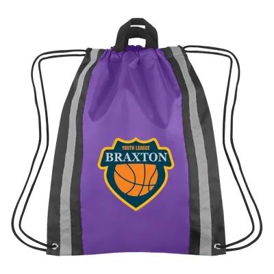 Reflective Drawstring Sports Pack Small - 13.5 x 16 in - product view 4