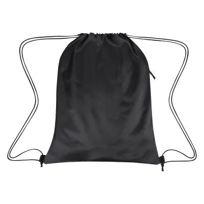 Marble Pattern Drawstring Bag with Front Pocket - 13.88 x 16.75 in - product view 4