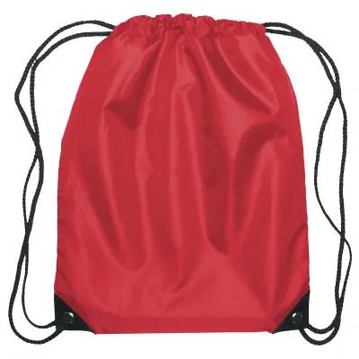 Recycled Drawstring Sports Pack Small with Leather Trim - 14 x 18 in - product view 29