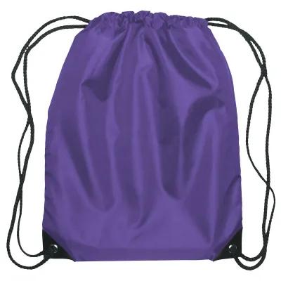 Recycled Drawstring Sports Pack Small with Leather Trim - 14 x 18 in - product view 31