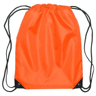 Recycled Drawstring Sports Pack Small with Leather Trim - 14 x 18 in - product view 37