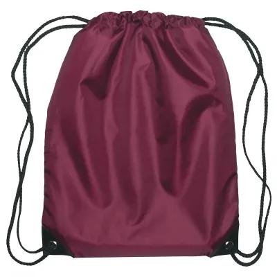 Recycled Drawstring Sports Pack Small with Leather Trim - 14 x 18 in - product view 41