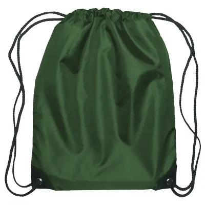 Recycled Drawstring Sports Pack Small with Leather Trim - 14 x 18 in - product view 49