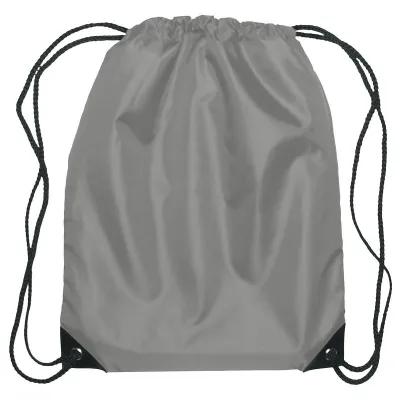 Recycled Drawstring Sports Pack Small with Leather Trim - 14 x 18 in - product view 53