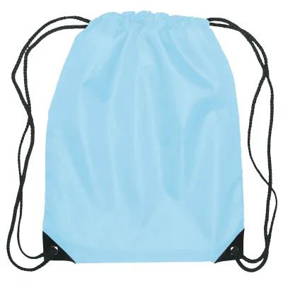 Recycled Drawstring Sports Pack Small with Leather Trim - 14 x 18 in - product view 55