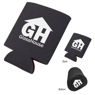 Custom Koozie Foldable with Triple Imprint Locations - 4 in H