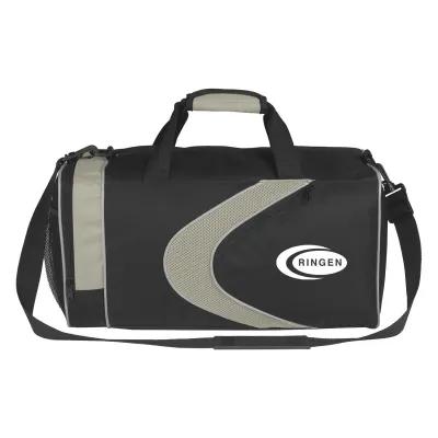 Sports Duffel Bag 600D Polyester with Mesh Panels - 19 x 10 x 9.75 in