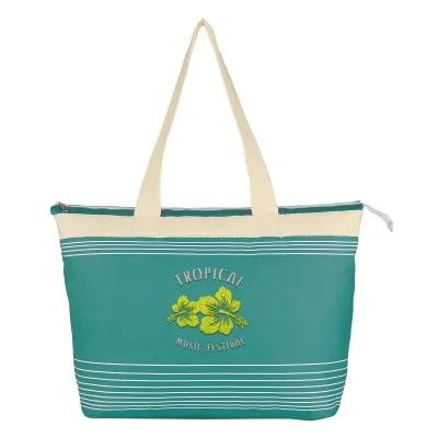 Custom Tote Bag 600D Polyester with Zippered Closure - 17.5 x 13 x 7 in - product view 3