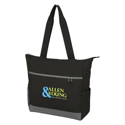 Custom Tote Bag Quilted 300D Polyester - 13.25 x 14 x 5 in - product view 5