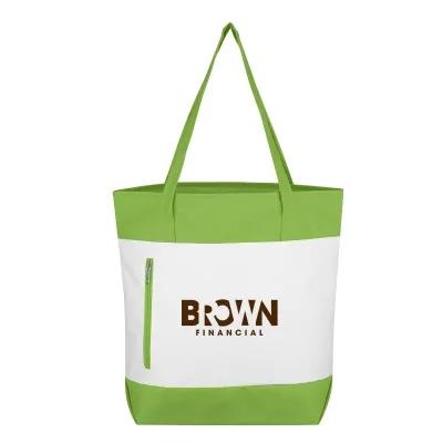 Custom Tote Bag 600D Polyester with PVC Backing - 16.75 x 15 x 5.5 in