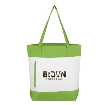 Custom Tote Bag 600D Polyester with PVC Backing - 16.75 x 15 x 5.5 in - product view 2