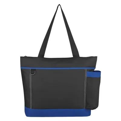 Custom Tote Bag 600D Polyester with Bottle Pocket - 15.5 x 14 x 4.5 in - product view 5
