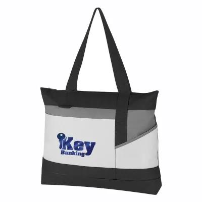 Custom Tote Bag 600D Polyester with ID Holder - 18 x 15 x 3 in - product view 2