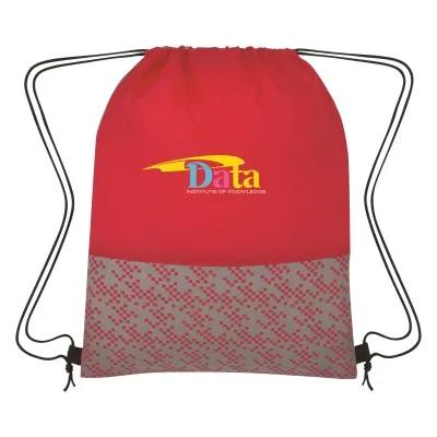Custom Drawstring Backpack Polyester - 12.75 x 16.5 in - product view 3