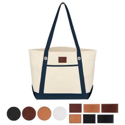 Custom Tote Bag Cotton Canvas 12 oz Sailing Style Medium - 20.5 x 13 x 7 in - product view 16