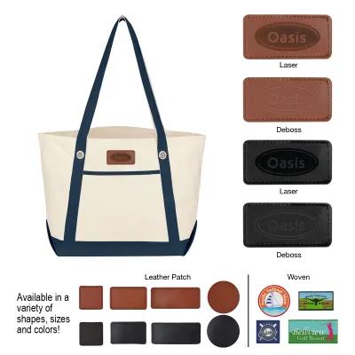 Custom Tote Bag Cotton Canvas 12 oz Sailing Style Medium - 20.5 x 13 x 7 in - product view 17
