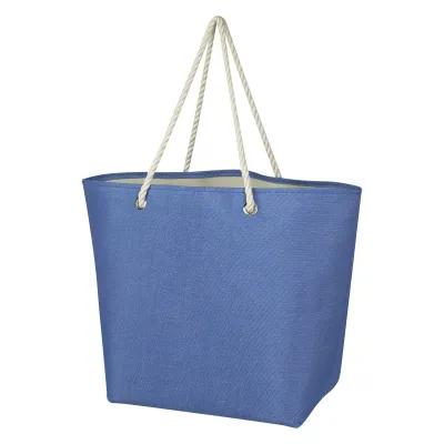 Custom Tote Bag Jute Polycanvas Blend Rope Handles - 22.5 x 15.5 x 8.5 in - product view 4