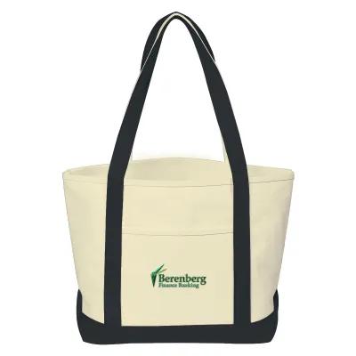 Custom Tote Bag Recycled Cotton Canvas 24 oz Heavy - 19.75 x 13.25 x 6.75 in - product view 3