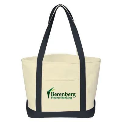 Custom Tote Bag Recycled Cotton Canvas 24 oz Heavy - 19.75 x 13.25 x 6.75 in - product view 4