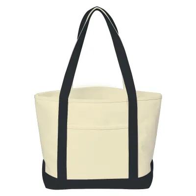 Custom Tote Bag Recycled Cotton Canvas 24 oz Heavy - 19.75 x 13.25 x 6.75 in - product view 5