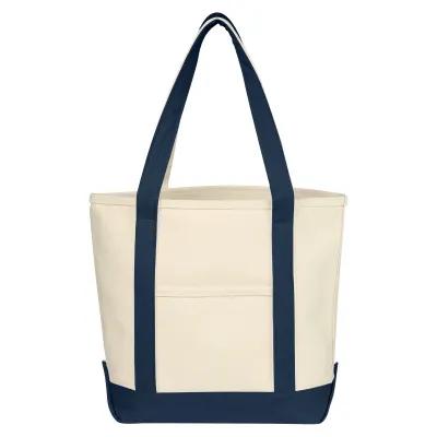 Custom Tote Bag Cotton Canvas Front Pocket - 15 x 12 in - product view 4