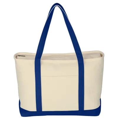 Custom Tote Bag Cotton Canvas Zippered Front Pocket - 23 x 14 in - product view 5