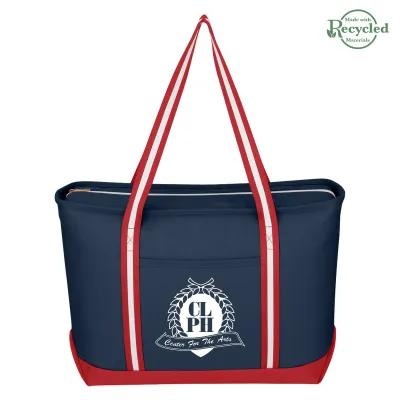 Custom Tote Bag Cotton Canvas Admiral Zippered - 23 x 14 in