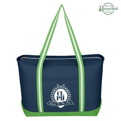 Custom Tote Bag Cotton Canvas Admiral Zippered - 23 x 14 in - product view 2