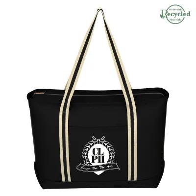 Custom Tote Bag Cotton Canvas Admiral Zippered - 23 x 14 in - product view 4