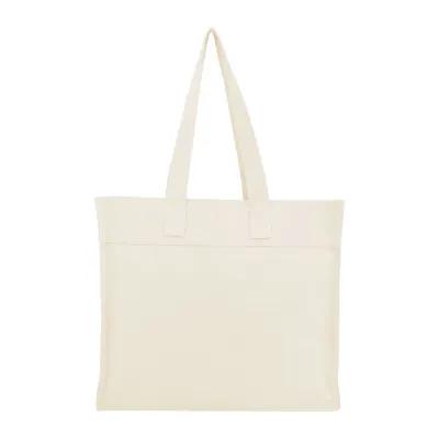 Custom Tote Bag Recycled Cotton North South Style - 15 x 13 in - product view 1