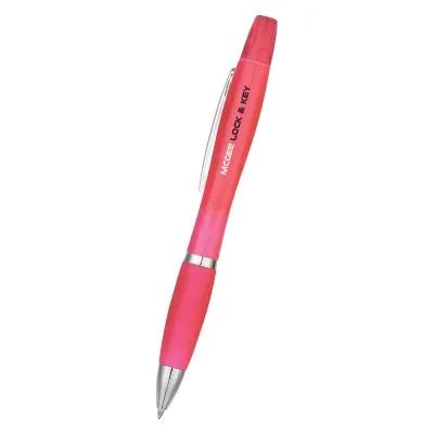 Pen Highlighter Twist Action Black Ink Sleek Design - 5.625 in