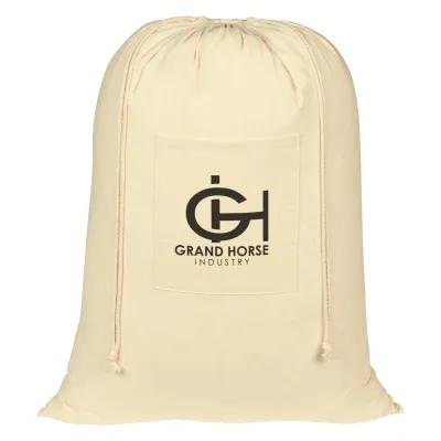 Custom Printed Laundry Bag Cotton String Closure - 19.5 x 25.5 in