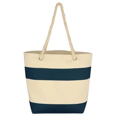 Custom Tote Bag 16 oz Cotton Canvas Rope Handles - 18 x 13.5 x 6.5 in - product view 4