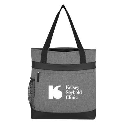 Hidden Zipper Outing Tote Bag - promotional product with custom logo