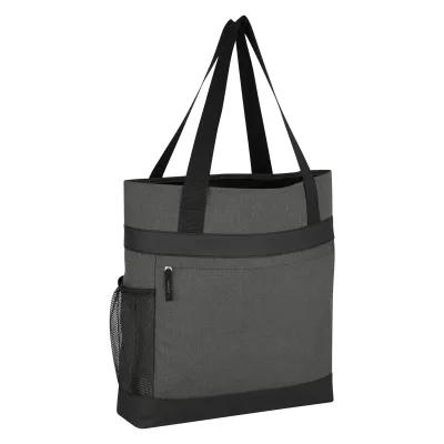 Tote Bag 600D Polycanvas Hidden Zippered Pocket - 17.75 x 15.75 x 4 in - product view 2