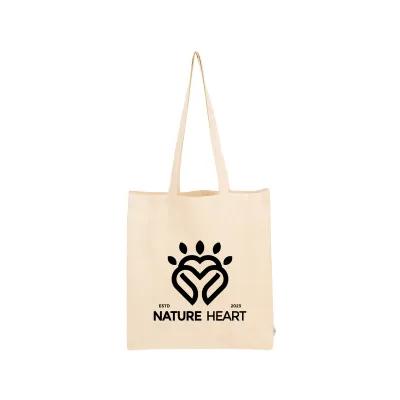 Custom Tote Bag Recycled Cotton Canvas - 15 x 17 in
