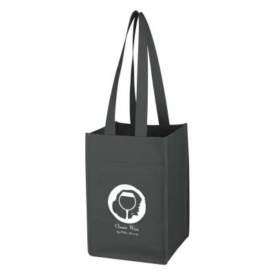 Custom Tote Bag Wine 4 Bottle Non-Woven - 7.25 x 11 in
