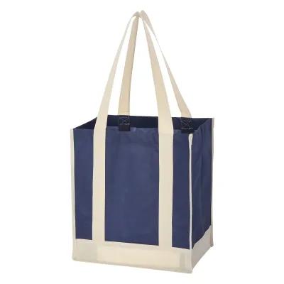 Custom Tote Bag Non-Woven Two-Tone Shopper - 12 x 13 in - product view 3